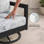Ensemble 2 pièces de chaises berçantes pivotantes à dossier demi-tonneau avec coussins Sunbrella