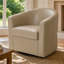Fauteuil d'appoint pivotant rembourré en similicuir-1758708719
