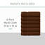 Ensemble de serviettes 6 pièces Willow - 100% coton peigné, 630 g / m² de qualité supérieure, chocolat, ultra doux et très absorbant (6 serviettes de toilette)-139745312-139745335