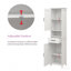 Armoire de salle de bain étroite à double porte - standard