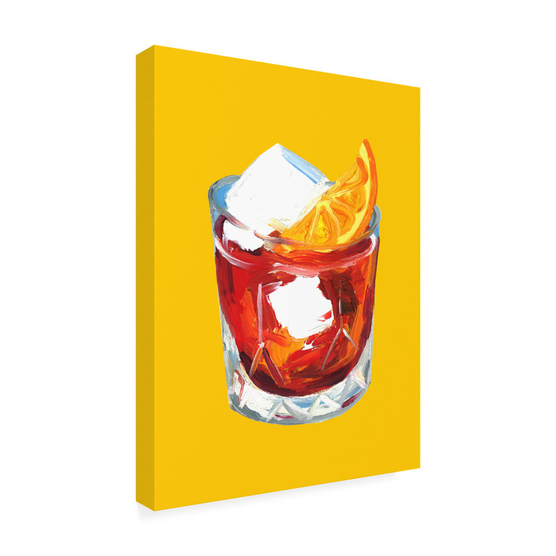 Art sur toile jaune, Alice, Stracher, Negroni, H 24 po x l 32 po