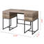 Bureau Ripple en chêne rustique et noir