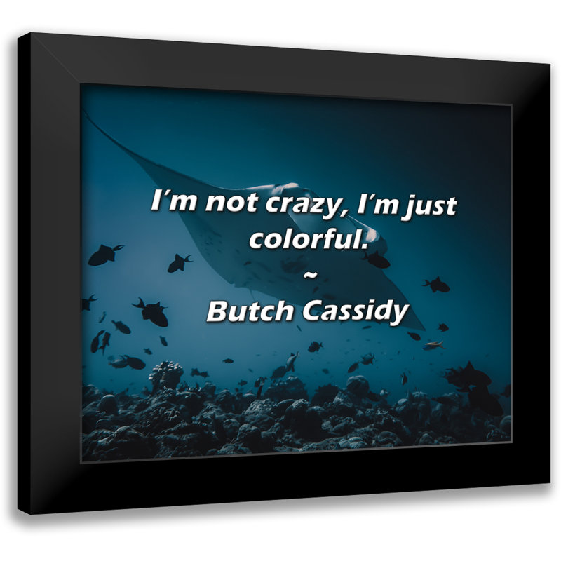 Butch Cassidy Citation: Je ne suis pas fou, je suis juste coloré.