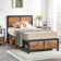 Kempst Platform Bed Frame with Wooden Headboard, Heavy Duty Steel Slats Support, No Box Spring Needed