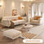 Canapé-coussin standard 86,61 po beige 100% polyester-129744474