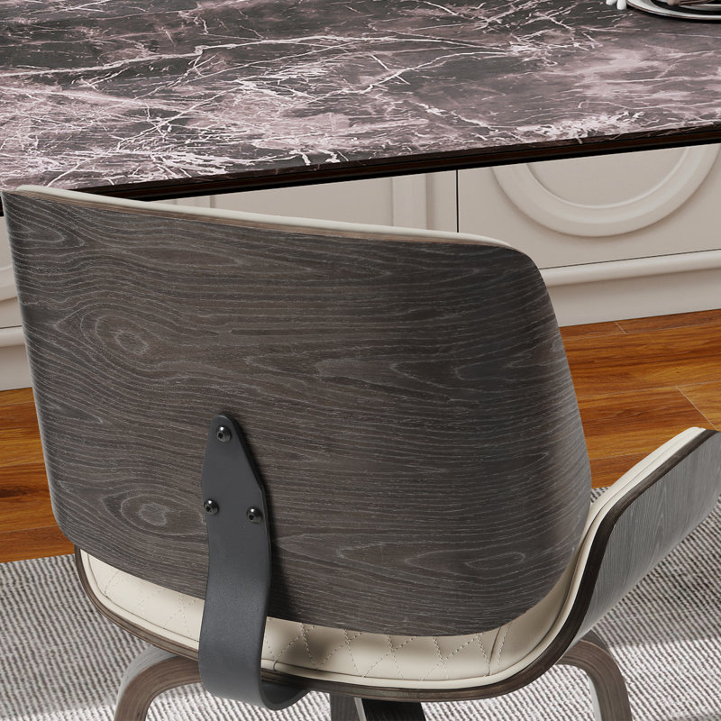 Ensemble de 2 chaises pivotantes 360 °, Beige