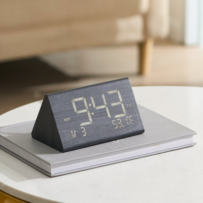 Electric Tabletop Clock in Black with Alarm