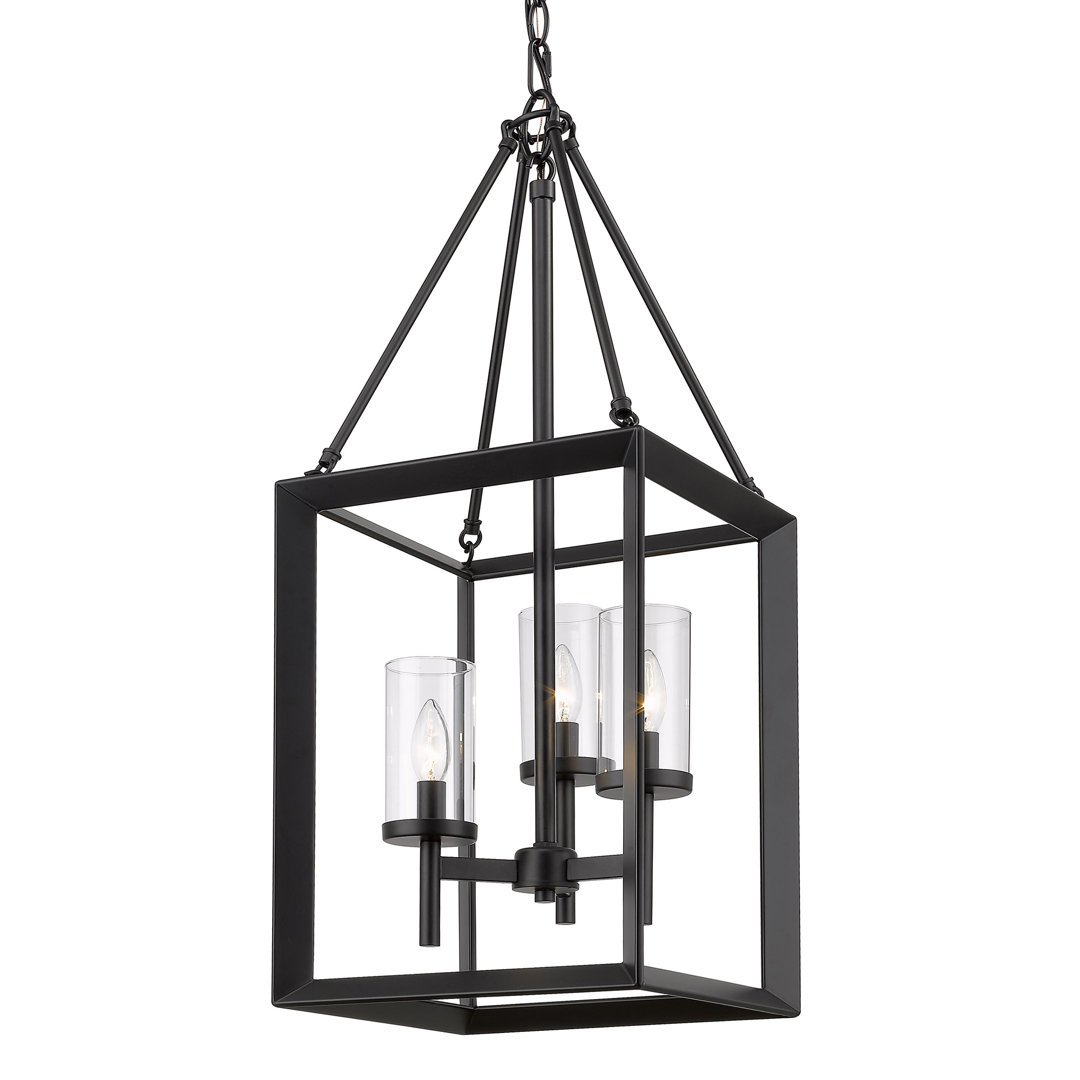 Averee 3 - Light Steel Dimmable Lantern Tiered Chandelier Lark Manor™ 