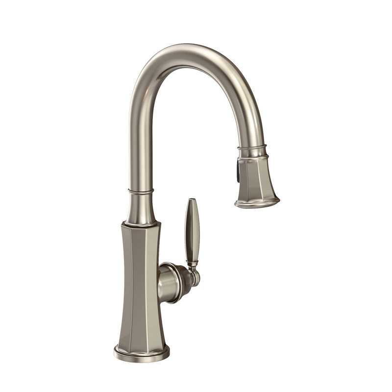Metropole Single Handle Pull Down Kitchen Faucet, Antique Nickel