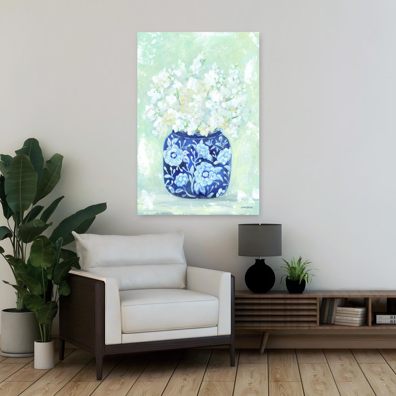 Art contemporain fleur de printemps rétro, H 36 po x l 24 po