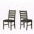 Hampton Gray Polyester and Solid Wood Leg High Dining Chair, 37.29'' H X 19.62'' W X 20.6'' D