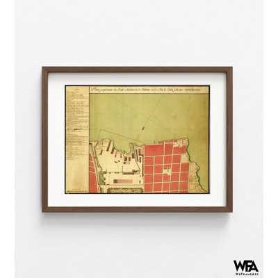 Plan de la ville de La Havane, 1700, affiche de plan de Cuba coloré, décor de la ville de La Havane, carte antique de la Havane, reproduction d'art encadrée, œuvre de bureau cubain