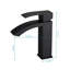 Robinet de meuble-lavabo de salle de bain avec cascade - noir mat, commande à poignée simple, bec rectangulaire, poignée de robinet en matériau rouille, acier inoxydable, facile à nettoyer-123061692