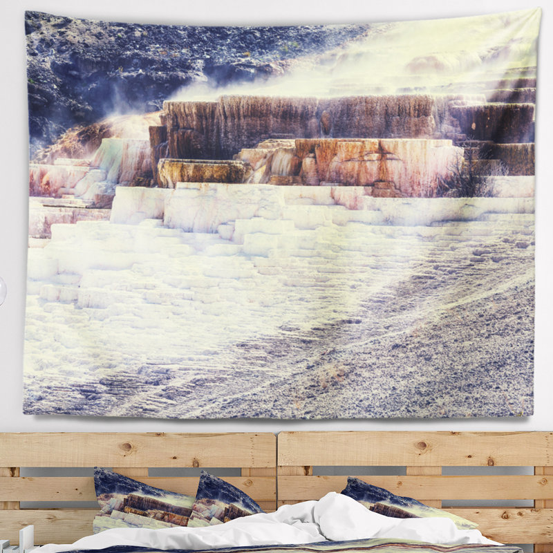 Seascape hot springs dans tapisserie yellowstone, H 32 po x l 39 po