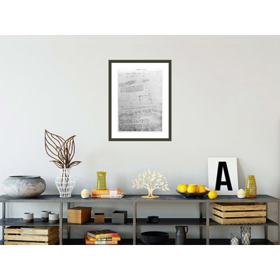 Fol. 81r from the Codex Atlanticus 1478-1518 (pen &amp; ink on paper) by Leonardo da Vinci -Framed Giclee Print