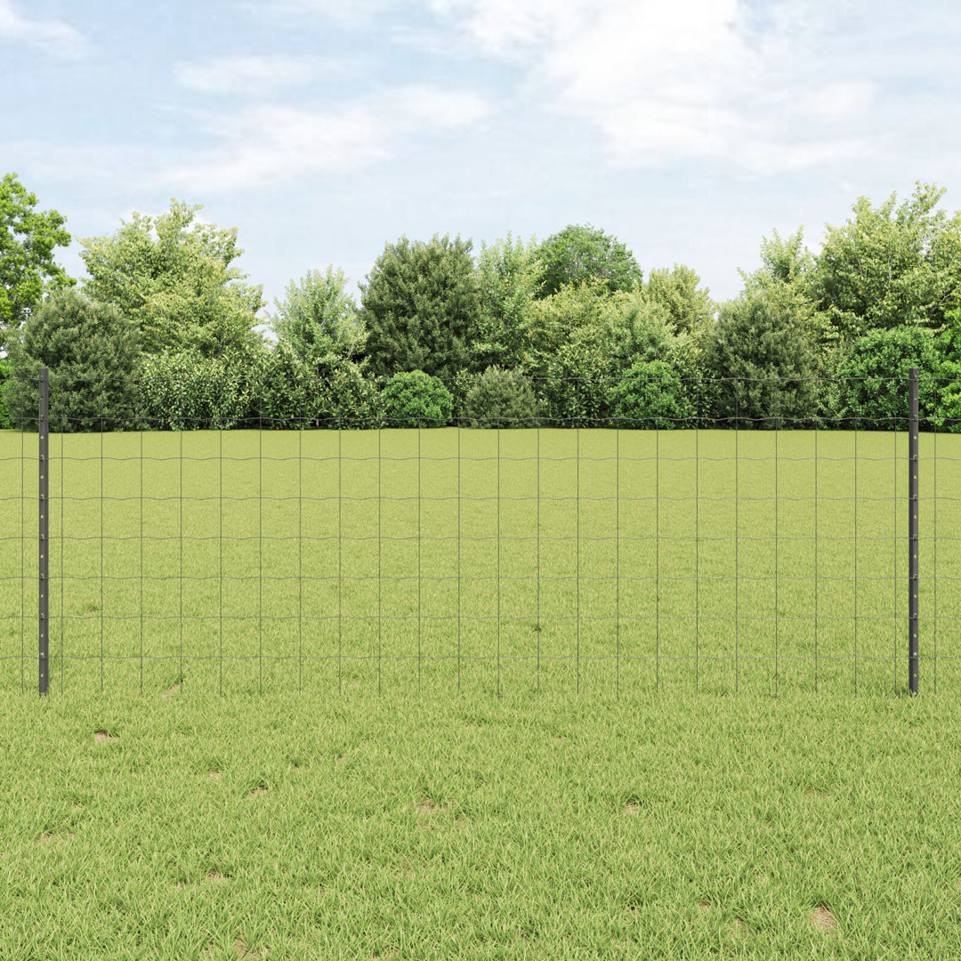 80cm H x 1000cm W Powder-Coated Steel Border Fencing