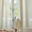 Carthamus Polyester Linen Textured Light Filtering Semi-Sheer Back Tab Curtain Pair(Set of 2)-253131605-253131606