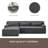 Chenille L-Shape Luxury Sectional Oversized Sofa,Mnimalist Design,Comfy Sleeper Couch For Living Room,Apartment&Reception Spaces,No Assembly Required-127244058
