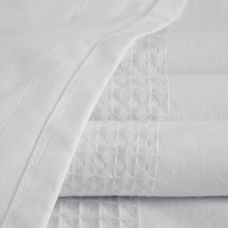 Serinity Cotton Rod Pocket Sheer Curtains For Bedroom & Living Room Curtains Pair (2 Panels), 36.5" W x 96" L