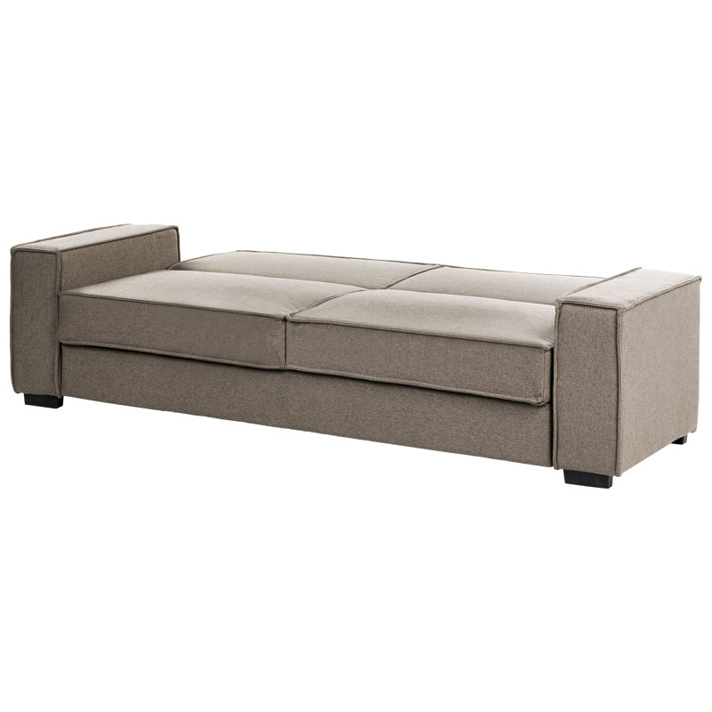 3 Seater Fabric Sofa Bed, Brown, Fabric