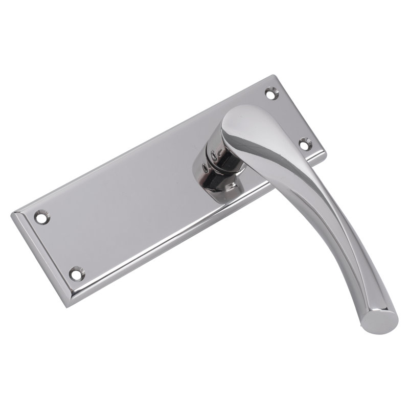 Venti Latch Door Handle, Polished Nickel