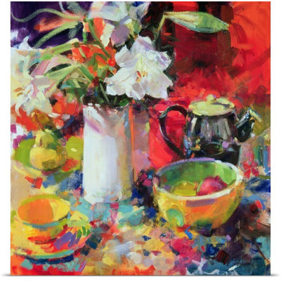 «Daisuke Lilies in Summer, 2000» par Peter Graham, reproduction d'art