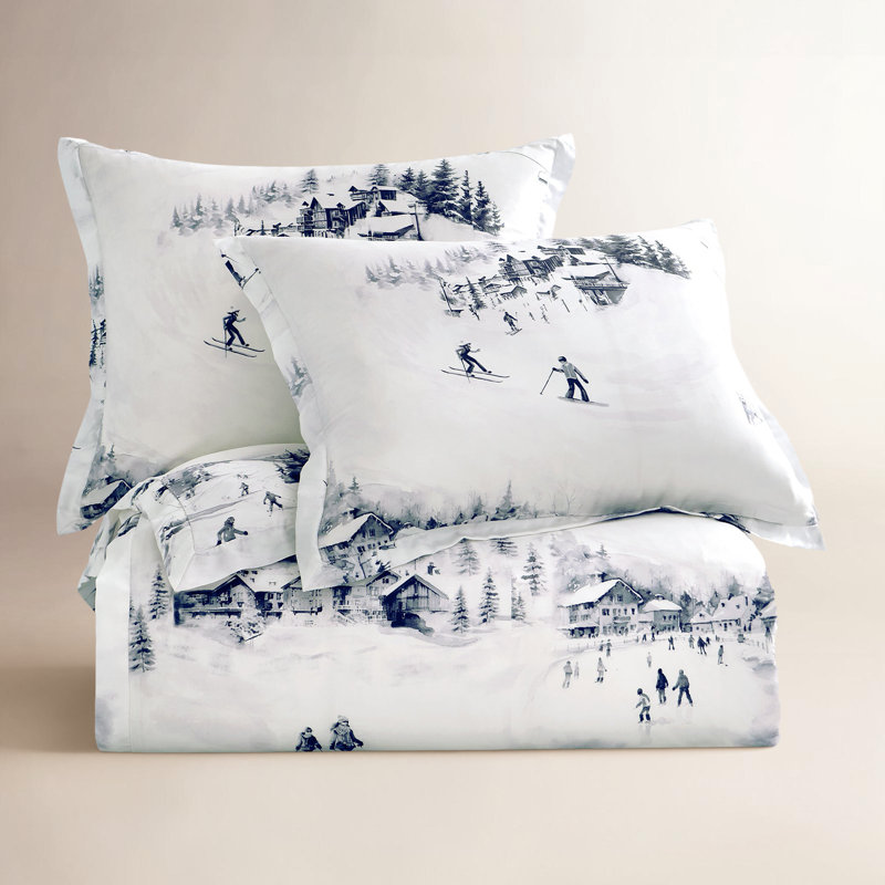 Ensemble d'édredon eucalyptus blanc gris Lyocell, Édredon pour grand lit + 2 taies décoratives