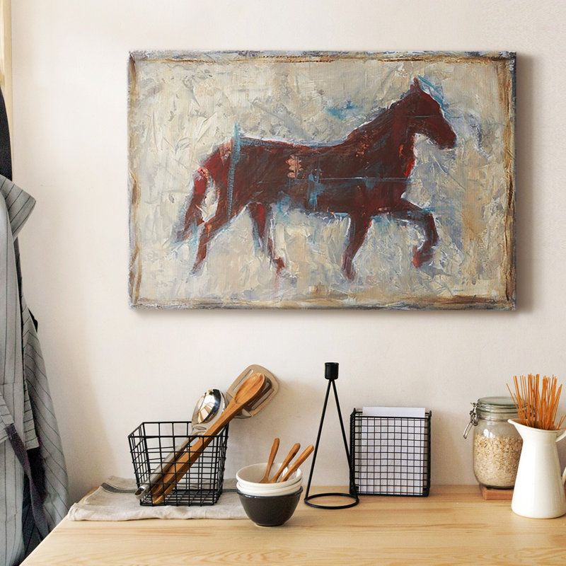 Toile tendue avec châssis de qualité supérieure Iron Equine II - prête à être accrochée, H 12 po x l 18 po