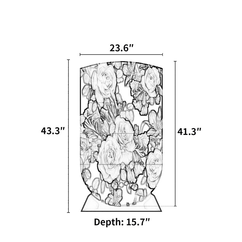Living room flower patterns decor cabinet