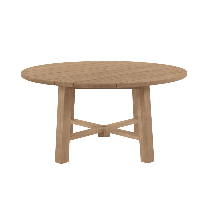 Paige Outdoor Dining Table, Natural Teak