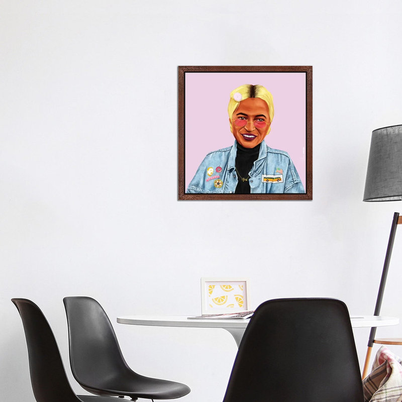 Rosa Parks by Amit Shimoni - Floater Frame Print on Canvas, 66.04 cm H x 66.04 cm W, Brown Framed