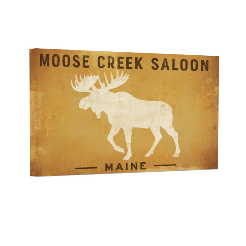 Animaux Moose Creek Saloon Maine, H 12 po x l 18 po