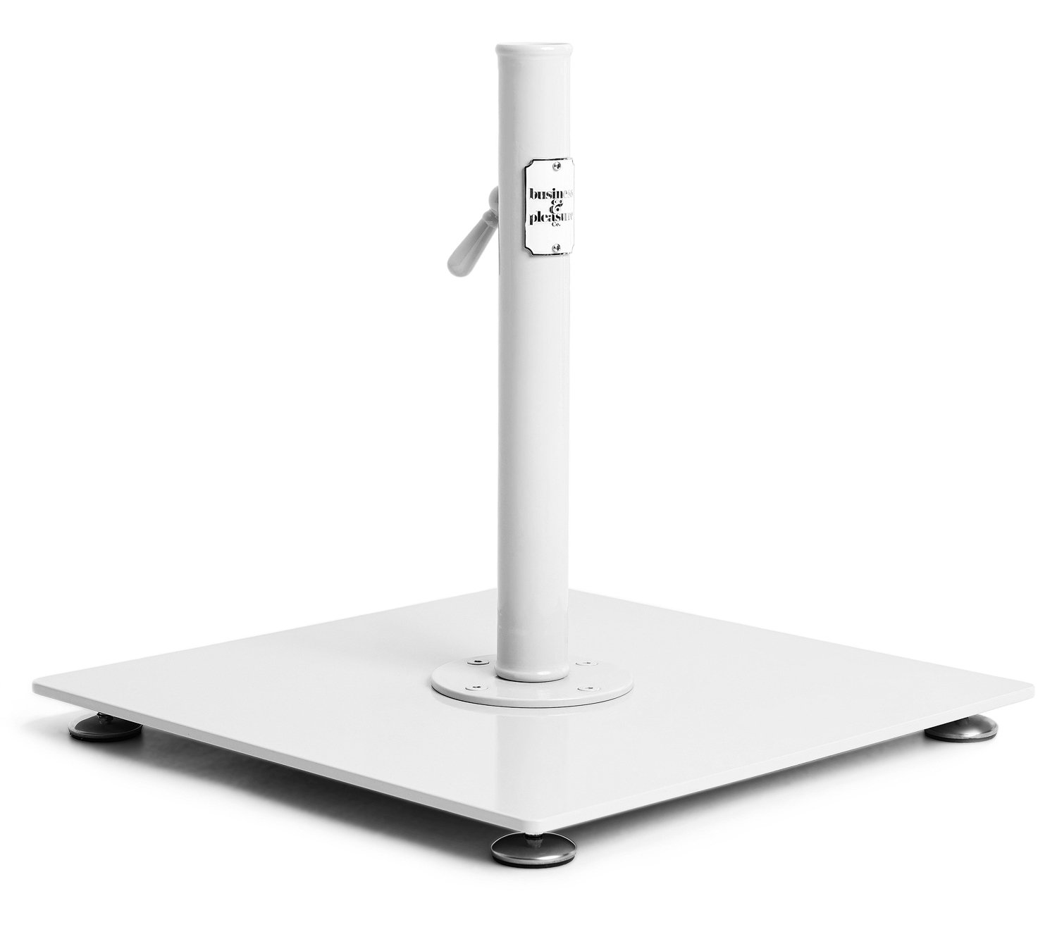 Steel Free-Standing Umbrella Base, Antique White, No