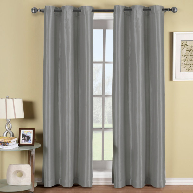 Blackout Curtain Pair, Silver