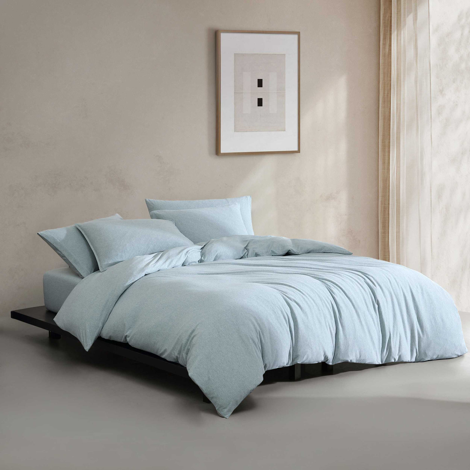 Calvin Klein Modern Cotton Melange Solid Comforter Set, Dark Gray, Twin XL Comforter + 1 Standard Sham