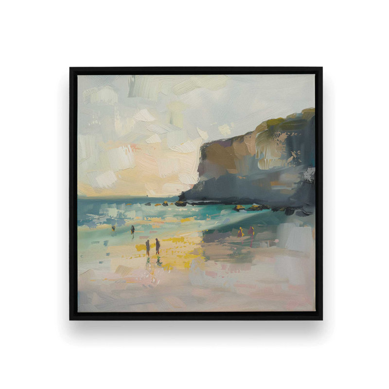 Seasata Sonata V2 par Azure Artisanal Studio, Cadre flottant noir satiné, H 18 po x l 18 po x P 1,75 po