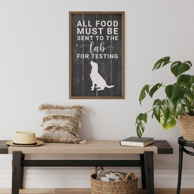 All Food Must Be Sent To The Lab Black
