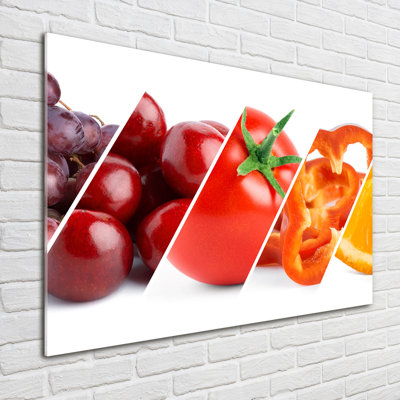 Fruits and vegetables 1 Piece Wall Art on Glass