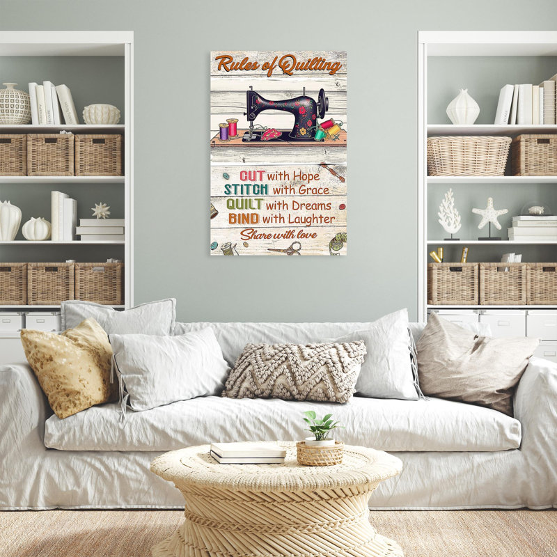 "Caprica Rules Of Quilting", impression sur toile, H 36 po x l 24 po x P 1,25 po