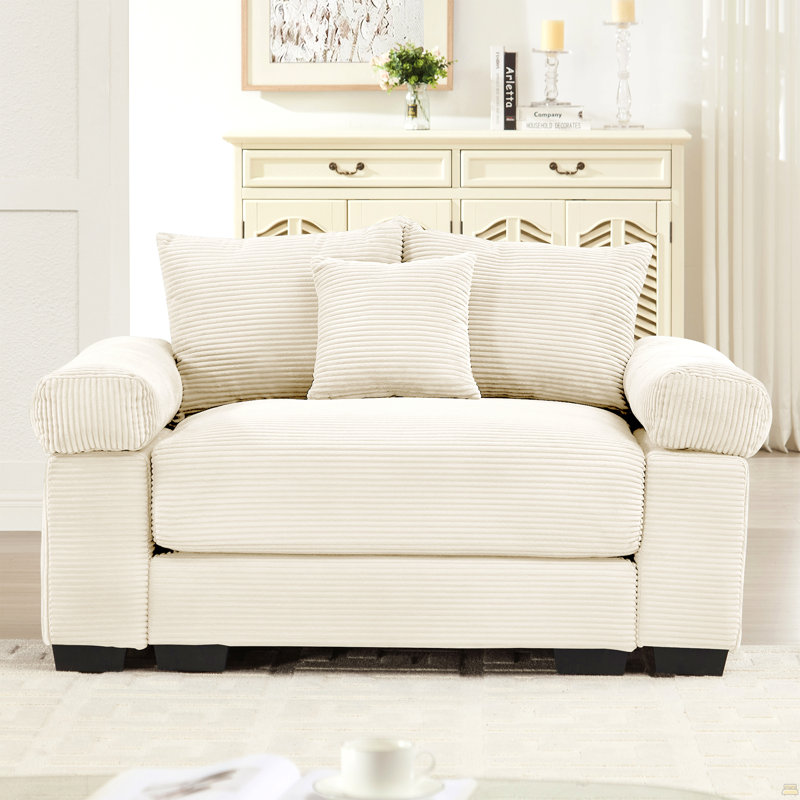 Canapé modulaire surdimensionné 54,3 po Cloud, Crème