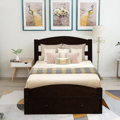 Galymzhan Solid Wood Slat Storage Bed