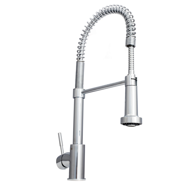 Apollo Pull Down Single Handle Kitchen Faucet with Side Spray and Accessories, Chrome