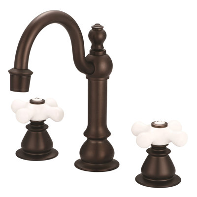High Arc Torch Widespread Bathroom Faucet with Drain Assembly