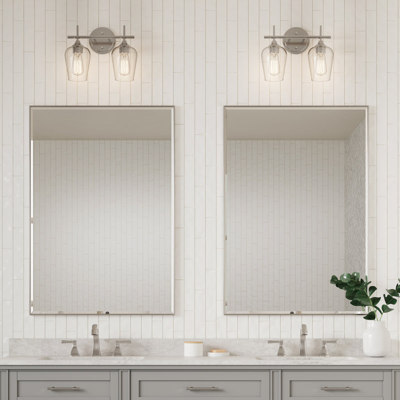Whalley Dimmable Bathroom Vanity Light, 2, Brushed Nickel