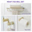 Ensemble de quincaillerie de salle de bain 4 pièces avec Porte-serviettes, porte-papier hygiénique et crochet à serviettes en or brossé-119009981