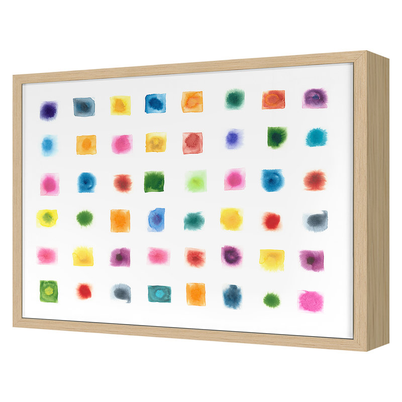 Test Pattern 2 Print by Renee Stramel, Nordic Oak, 20" H x 25" W x 1.5" D