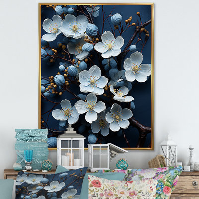 Dogwood Blossoms In Gray Tones III - art mural sur toile Dogwood