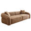 Canapé modulaire moderne Sofawks15c Camel avec coussins amovibles, tissu durable, structure en bois massif, rembourrage en éponge haute densité