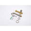 Robinet mural pour lavabo ou baignoire, robinet à poignée simple en laiton 2 trous inclus, nickel brossé-124869602