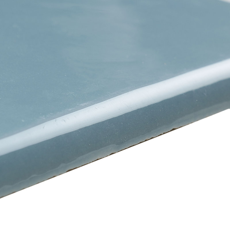 Carreau de céramique Bullnose 6 "x 3" Artigiano, Bleu